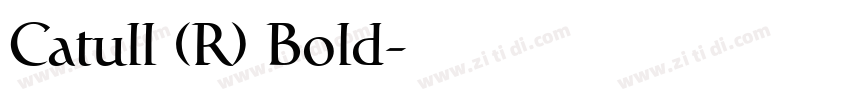 Catull (R) Bold字体转换